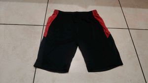 Men's Black & Red Athletic Shorts
