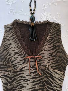 tiger print midi