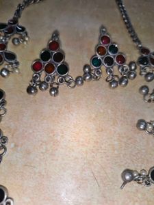 Antique Oxidised Silver Necklace Set