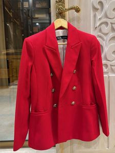 fitted double breasted blazer