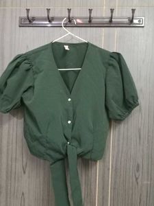 dark green top
