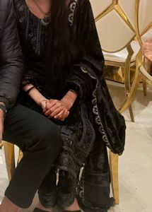 Elegant Black Velvet Salwar Kameez