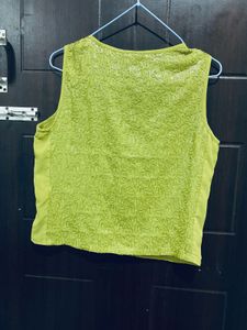 Y2K desi sequence lime green top