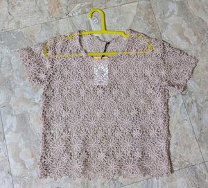 Delicate Lace Net Top – Chic &amp; Feminine
