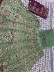 Semi Stitched Bridal Lehnga Choli