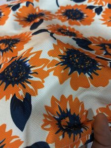 Sunflower Print Off-Shoulder Top