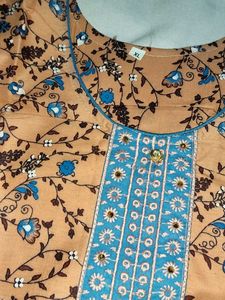 Peach Floral Kurta