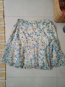 Papaya floral skirt