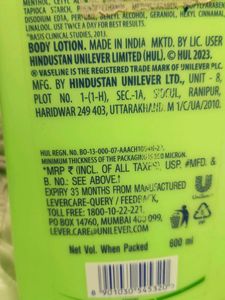 Vaseline Aloe Fresh Intensive Care Body Lotion