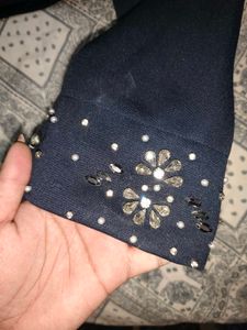Cute Navy Blue Crop Top
