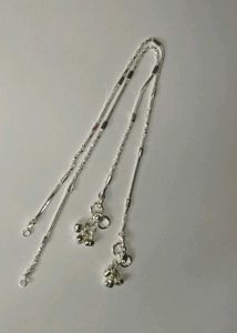 Elegant Silver Anklets with Bells New unused