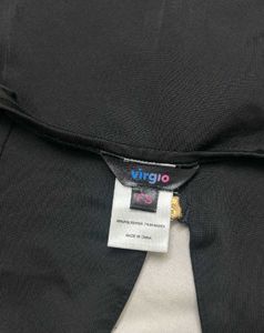 Black Halter Neck Zip Crop Top