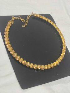 Elegant Gold Tone Choker Necklace