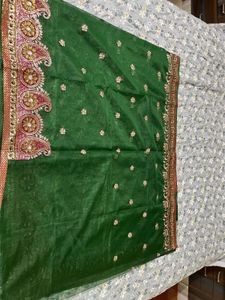 Elegant Green saree fully light weight