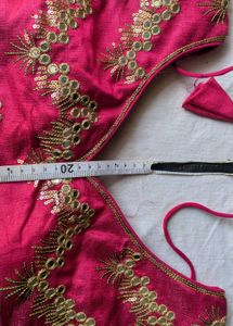 Vibrant Pink Embroidered Blouse
