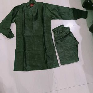 Olive Green Kurta Set for 10 years boy