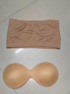 Strapless Padded Bra &amp; Bandeau Set