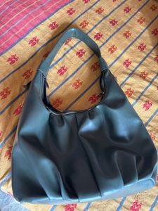 Stylish Green Faux Leather Hobo Bag