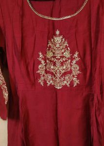 Maybell Kurta Maroon Colour