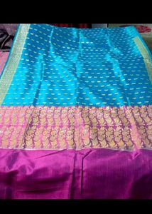 Banarsi Silk100%  Pure Zari Worked Saree