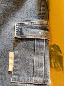 Blue Denim Cargo Jeans