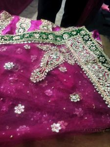 Brand New Lahnga With Patti Work. It's New. Wear Only One Time In My Reception.