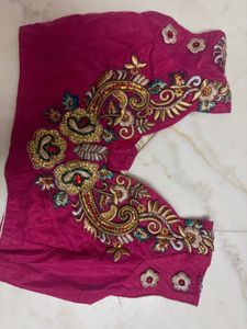 Embroidered Pink saree