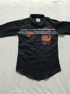 Black Graphic Print Shirt