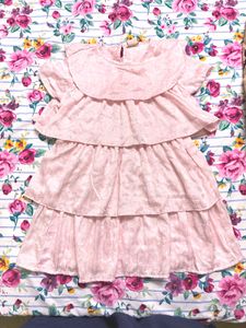 Tiered Ruffle Pink Ethnic Gown