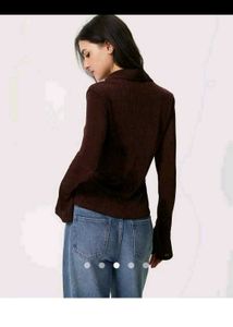 Chic Brown Bell Sleeve Top