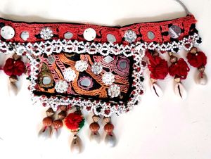 Boho Embroidered Shell Necklace