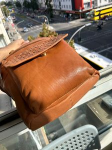 Stylish Brown Leather Backpack