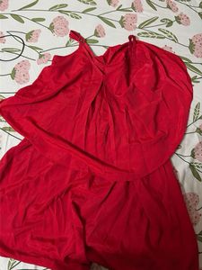 Chic Red Tiered Summer Dress