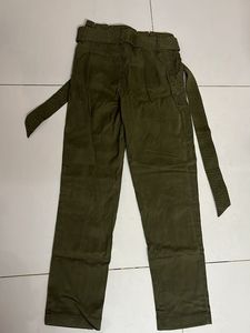 High waist Olive Green Cargo Pants