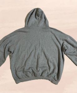 Drop Shoulder Grey Pullover Hoodie