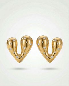 Luxe Heart 18K Gold Plated Anti Tarnish Earrings