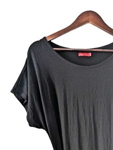 Black Midi Dress with Tie Waist