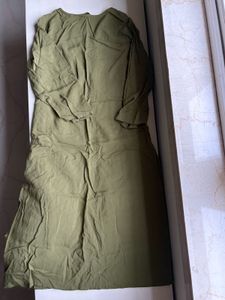 Olive Green Embroidered Kurta
