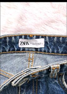 Zara Blue Wash Straight Leg Jeans