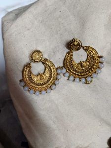 Elegant Gold Tone Jhumka Earrings