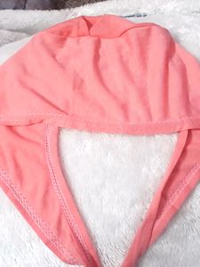 Sedra Women's Cotton Solid Underscarf Peach  Cap H