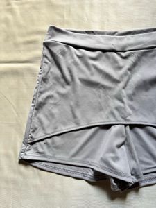 Grey Skort with Built-in Shorts