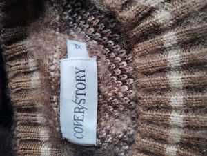 Animal print knit sweater