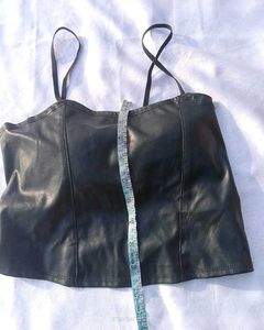 Faux Leather Camisole Top