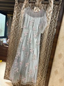 Beautiful Grey Embroidered Gown