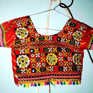 Vibrant Embroidered Crop Top