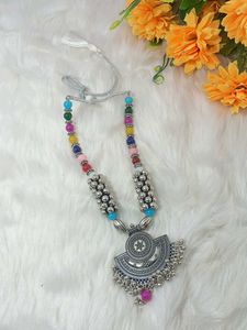 Boho Multicolored Beaded Necklace