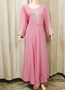 Elegant Pink Anarkali Kurta Set