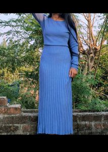 Chic Ribbed Knit Maxi Dress