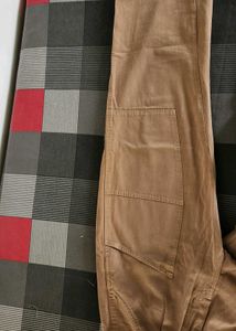 Brown Cargo Wide-Leg Pants